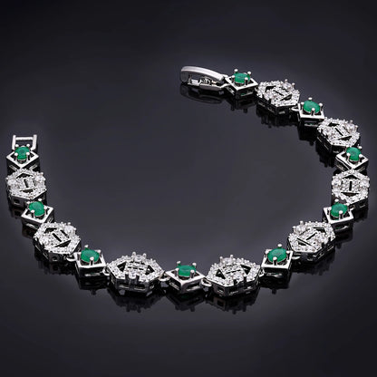 2023 Hot Square Sweater Chain 4-Piece Long Necklace Set Crystal Cubic zirconia Dubai Nigeria Wedding Accessories