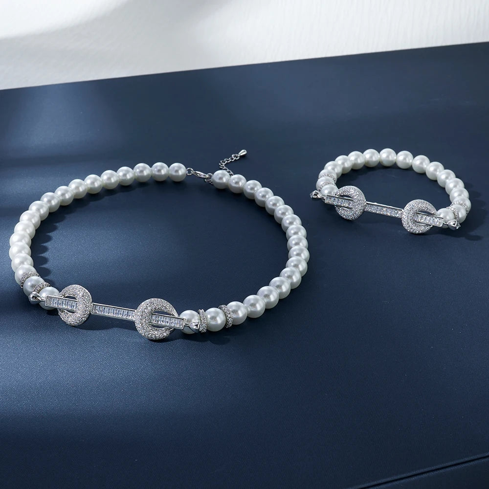 015810 Beaded Choker for Women Color Natural Stone Necklace Set Daily Wear Ceremony Engament Cocktail Party Jewelry Accessories