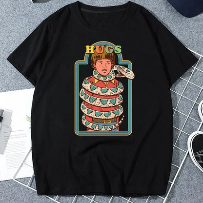 Classic Vintage 90s Tshirt Women Men Grim Evil Series Tops Nostalgia Scary Alien Supernatural Graphic Tee Popular Halloween Tees