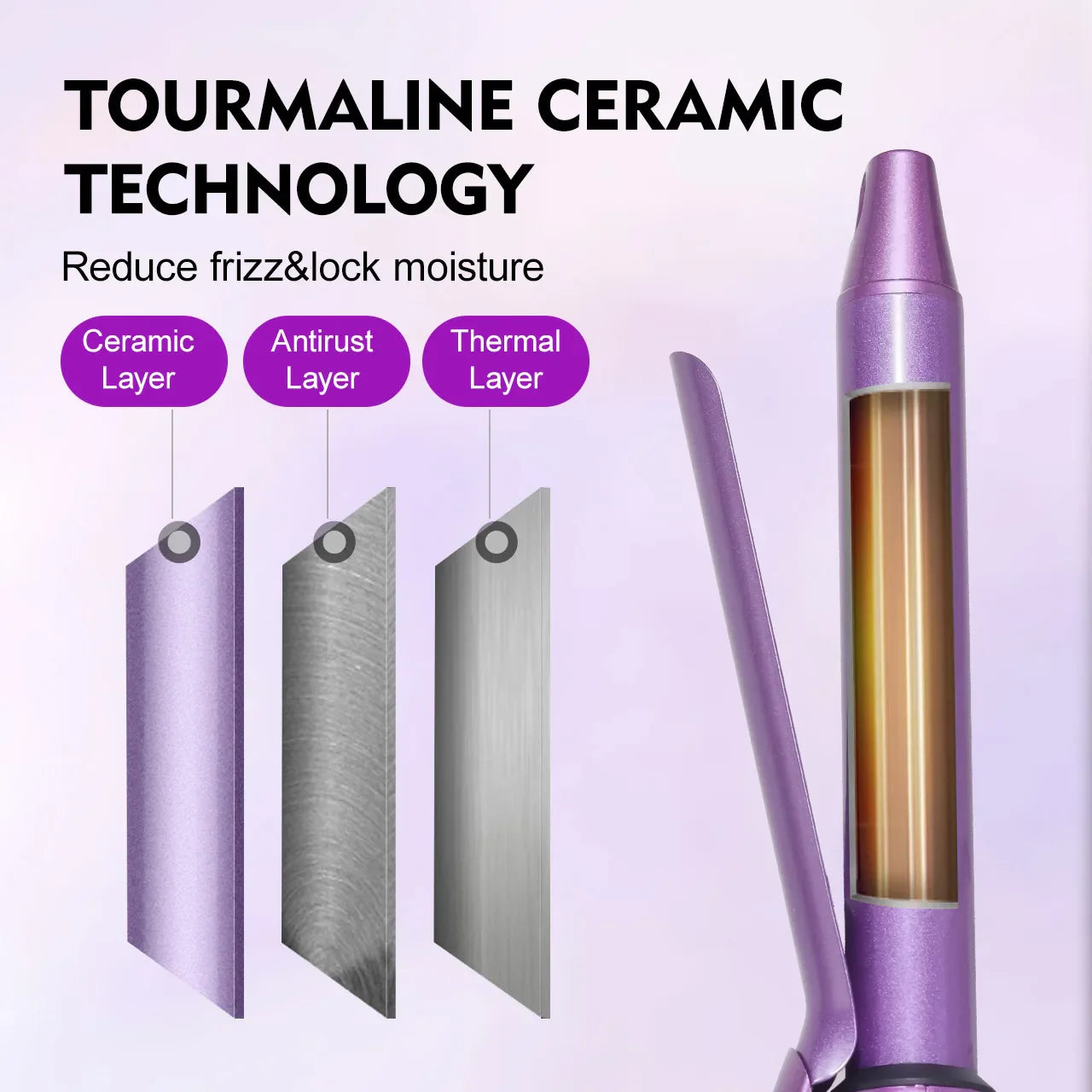 Electric Curling Iron for Women Portable Negative Hair Curler No Damage to Hair Convenient for Home Use
