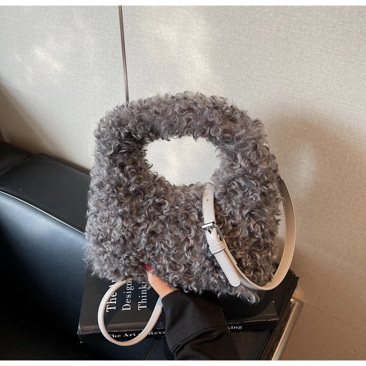 Plush Sweet Shoulder Bags for Women Cute Autumn and Winter 2025 New Versatile Fashion Large Capacity Women's Handbags