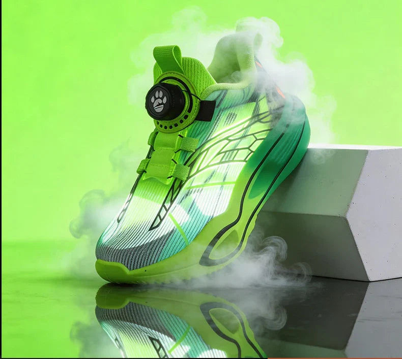 Children‘s Basketball Shoes Cushioned Sneakers Non-slip Breathable Running Shoes Lace-up Boys Girls Athletic Shoes Tennis Shoes
