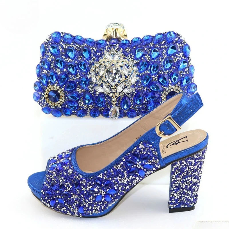 Fashion Women Shoes and Bags To Match Set Italy Party Pumps Italian Matching Shoe and Bag Set for Party shoes