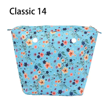 Composite Twill Cloth Waterproof Inner Lining Insert Zipper Pocket for Classic Mini Obag Senior Inner Pocket for O Bag