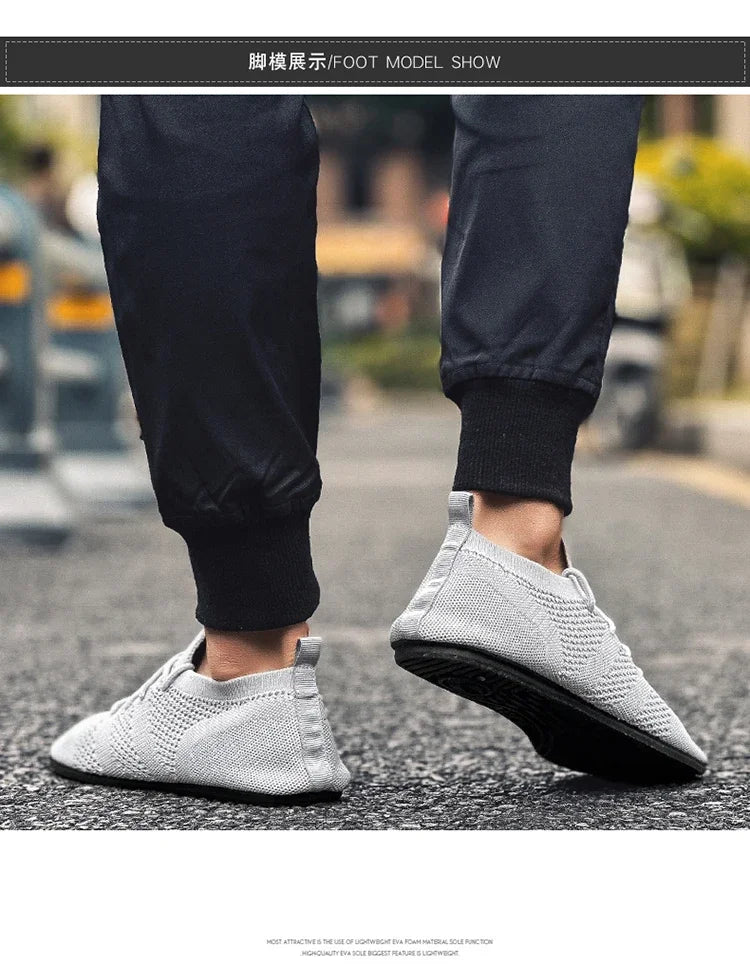Male Summer Driving Shoes Flat Breathable Fashion Walking Shoes Mens High Quality Mesh Comfortable Soft Sole Casual Loafers