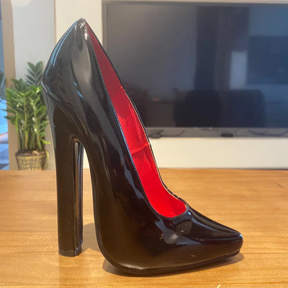 New Style Bold 6 Inch High Heel Fetish Pump Drag Queen Unsiex Shoes Size 5 To 15