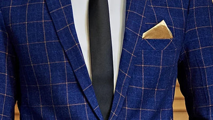 2025 Suit (Blazer+ Pants) Men's Boutique Fashion, Business Gentleman, Slim Fit, Outdoor Wedding, Plaid Trend, Banquet Suit