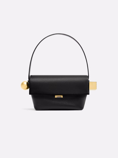 Women's Shoulder Bag with Flap, Solid Color Fashion Top Handle bag with Metal, Women's Luxury Design Handbag for Everyday Style