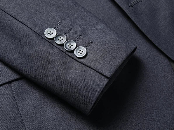 Men's Solid Color Business Suit Fashion Banquet Wedding Trend Groom Best Man Single 3/2/1