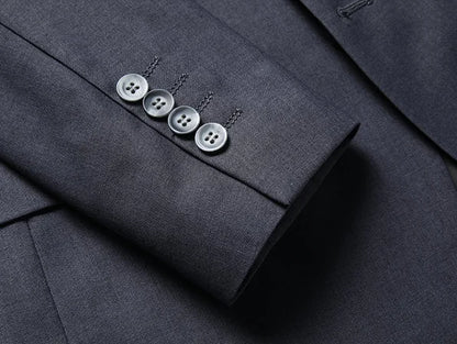 Men's Solid Color Business Suit Fashion Banquet Wedding Trend Groom Best Man Single 3/2/1