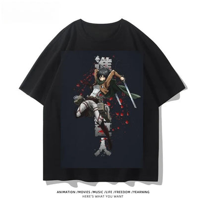 Wings of Liberty Printed Short Sleeve T-shirt Men's and Women's Fashion Loose Cotton Top