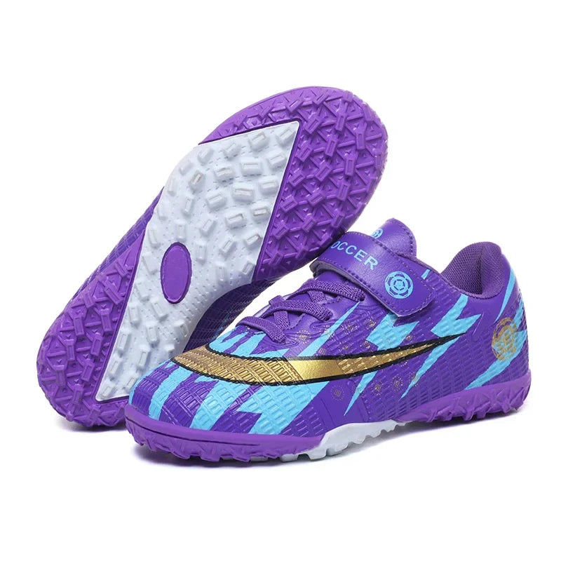 New Kids Soccer Shoes TF School Football Boots Boys Girls Cleats Grass Sneakers Child Outdoor Athletic Training Sports Footwear