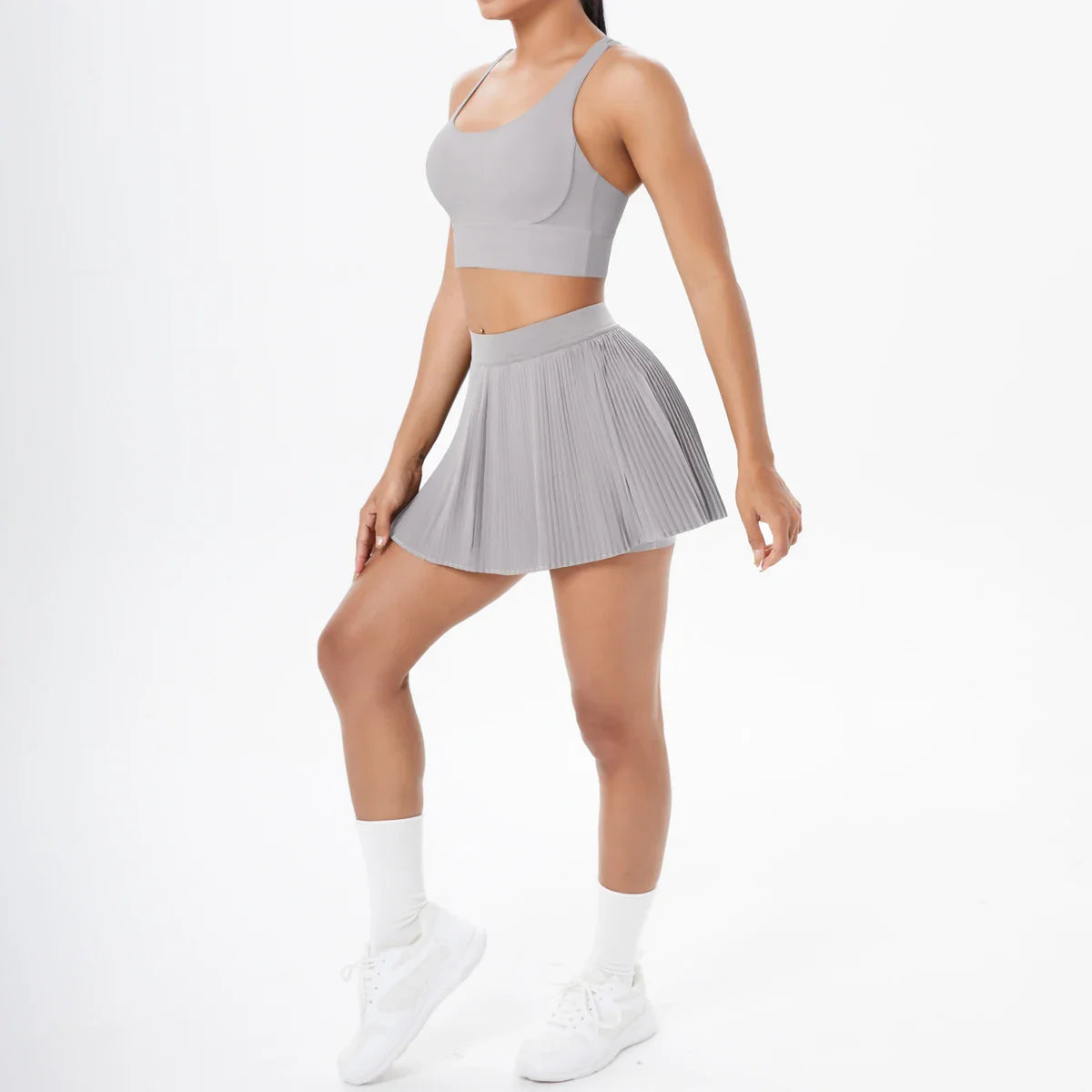 2pcs New Sexy Yoga Set Backless Cross Straps Sports Bra Fashion Breathable Culotte Yoga Shorts With Pocket Gym Women Sports Set