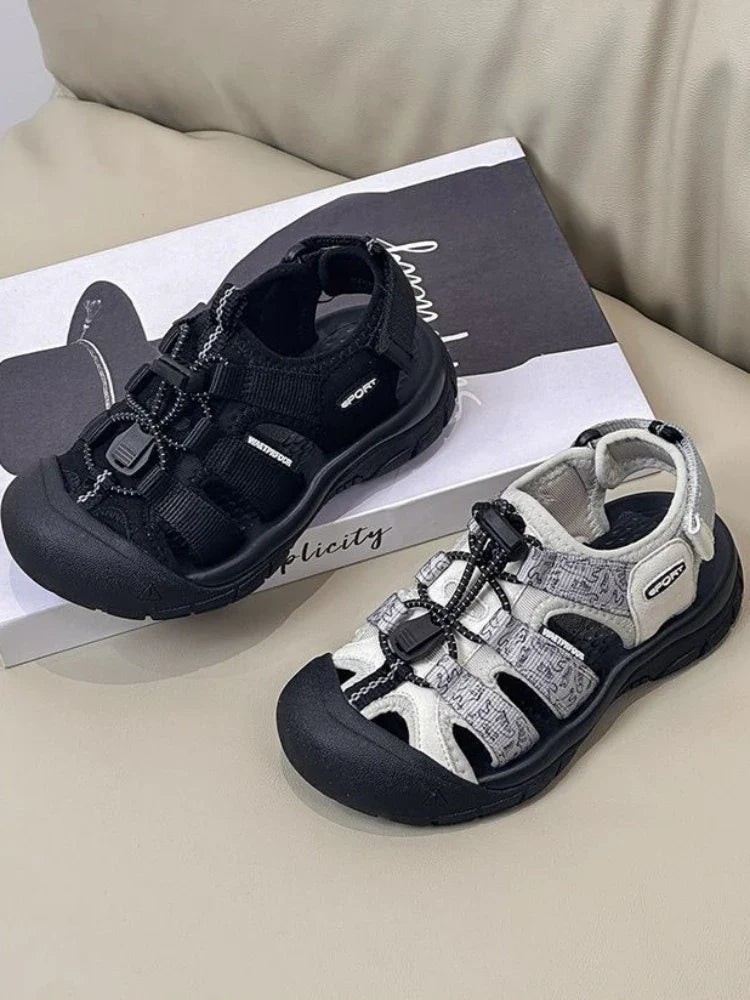 Boys Closed-Toe Sandals 2026 Summer New Arrivals Kids Casual Sneakers Non-Slip Soft Sole Beach Walking Shoes