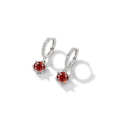925 Sterling Silver 1 Carat Moissanite Drop Earrings for Women Charm Engagement Fine Jewelry Gift for Female Party Date