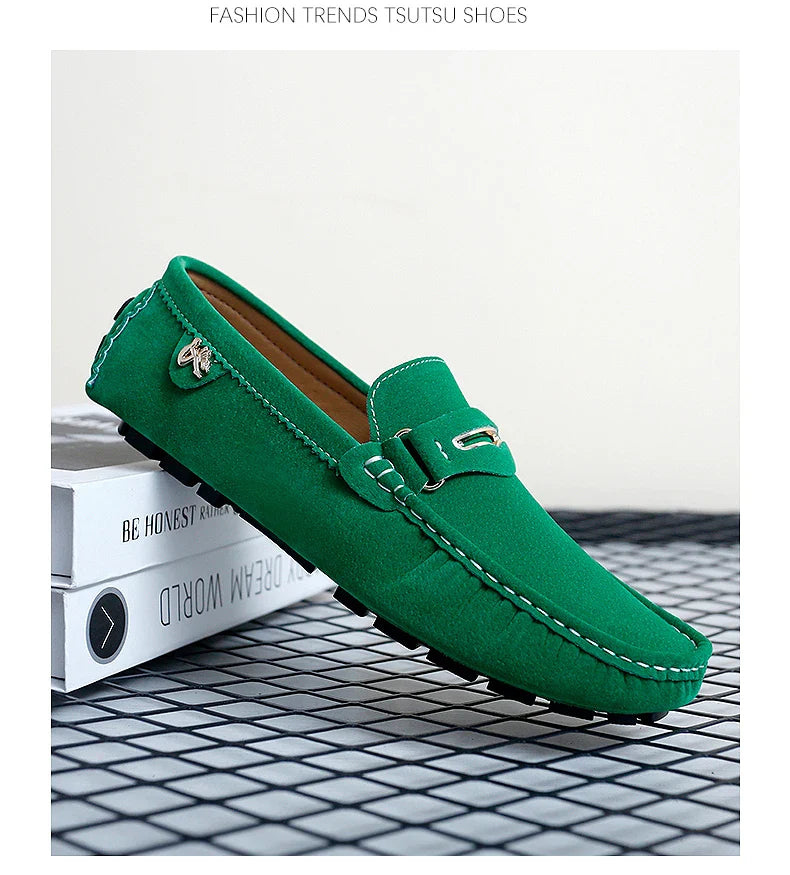 48 Extra Large Size Frosted Couple Style Halloween Gift 2025 Autumn New Beanie Shoes British Style Slip-On Lazy Men's Shoes Driving Lightweight Non-Slip Casual Leather Shoes