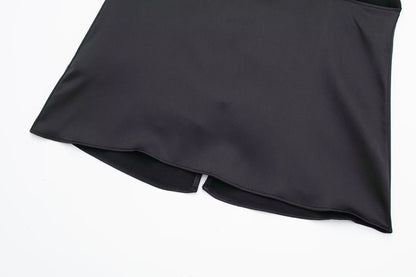 Women Front Bow Tie Top Elegant V Neck Solid Camis Sleeveless Backless Sexy Lady Straps Tanks Y2k Female Slim Crop Tops