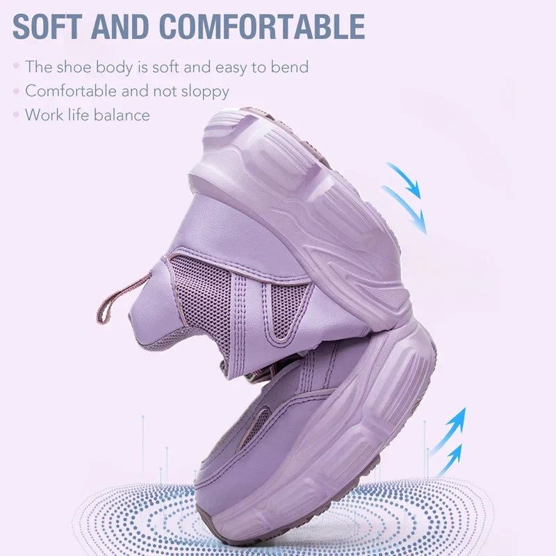 Protective Shoes For Women Men Work Sneakers Fashion Safety Shoes Anti-smash Anti-puncture Indestructible Shoes Work Boot
