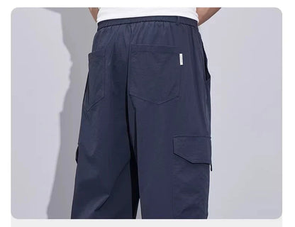 Brand Clothing Spring Summer Men's Cargo Pants Loose Straight Parachute Pants Sport Casual Long Trousers Male