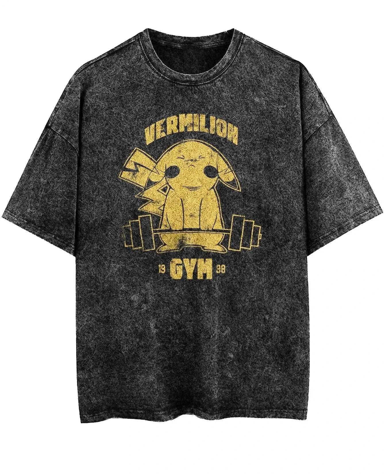 Washed T-shirt Gym Exercise FitnessMen's and Women's Pure Cotton Short-sleeved Casual Clothing
