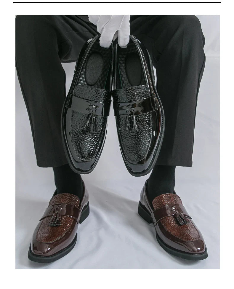 Classic Social Formal Leather Shoes Men Party Leather Casual Business Shoes Men Leather Loafers High Quality Men's Dress Shoes