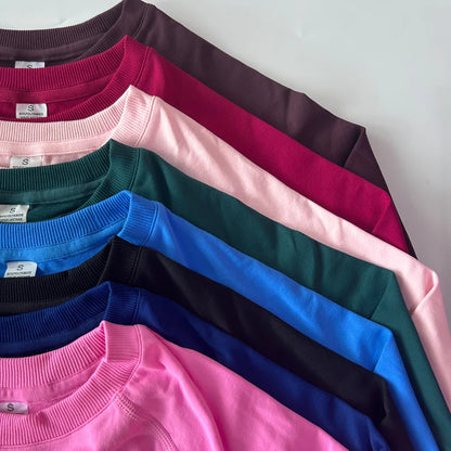 2 Pieces Set Women Longline Long Sleeve Gym Crop Top High Waist Workout Shorts Sports Suit Fitness Clothes Seamless Yoga Set