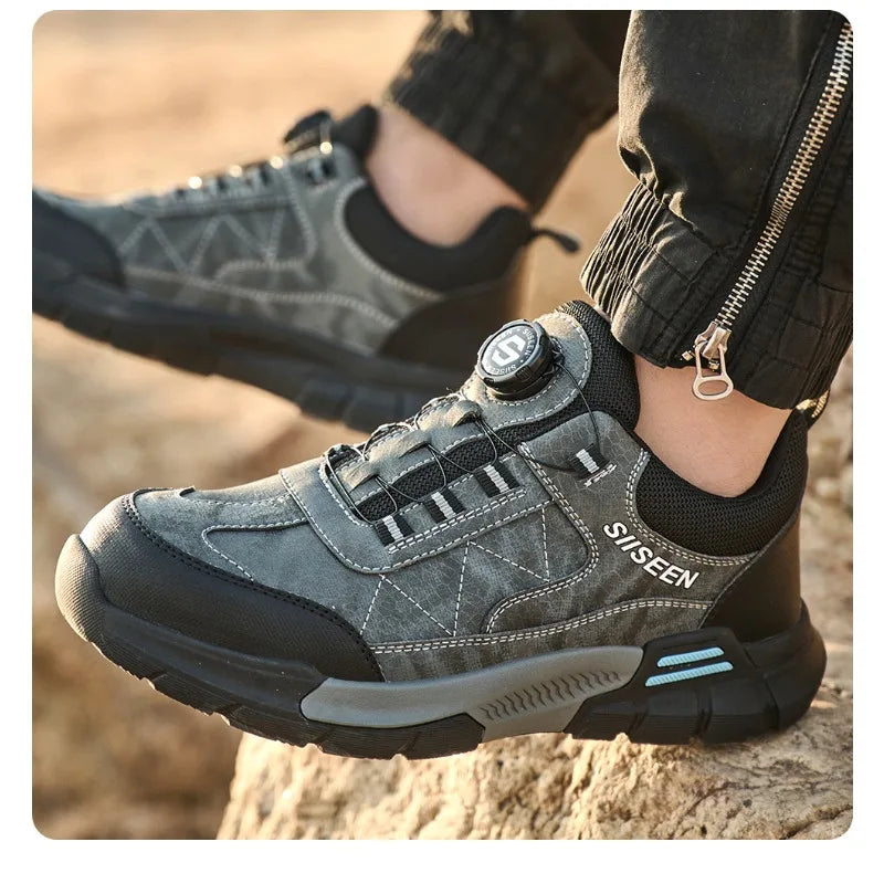 New men's safety shoes, puncture resistant work shoes, men's protective shoes, wear-resistant work boots  Tactical Boots