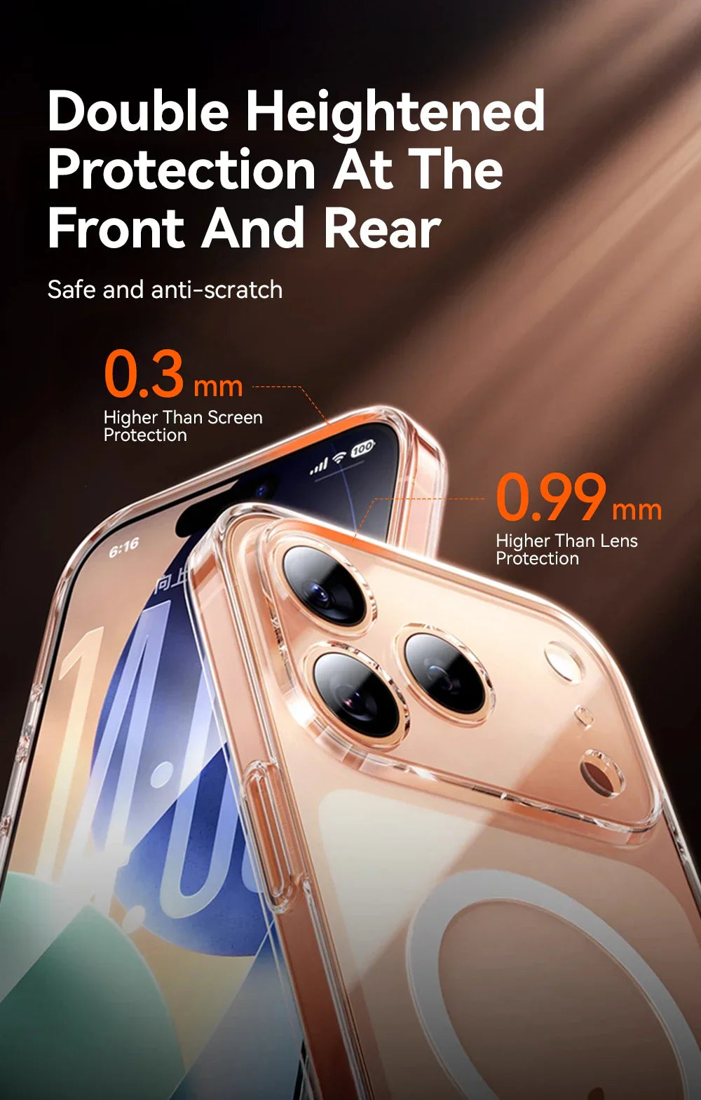 Magnetic Case For iPhone 17 Pro Max Case Anti Yellow Transparent Cover For iPhone 17 Pro Max Wireless Charger Thin Cover