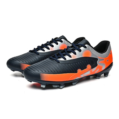 AG/FG Soccer Boots Unisex Youth Adult PU Fabric Upper TPU Sole Non-Slip Wear-Resistant Outdoor Sports Pitch
