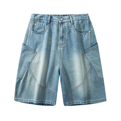 Baggy Denim Shorts Fashion Casual Straight Harajuku Jeans
