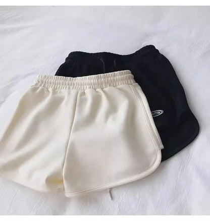 Women Casual Drawstring Sports Shorts Summer Thin High Waist Yoga A-line Shorts Loose Women Running Straight Trousers