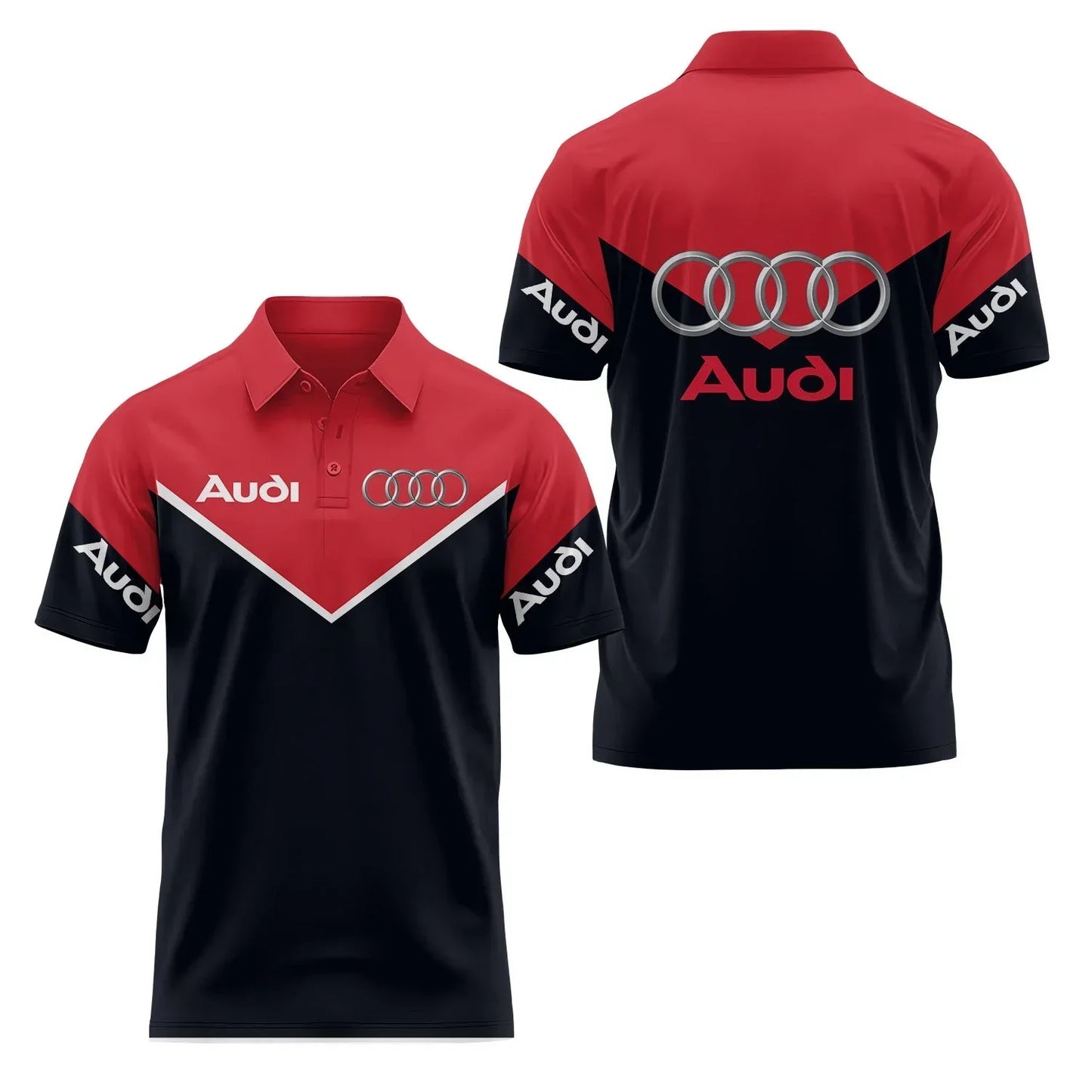 3D Printed Short-Sleeved Polo Shirt Casual High-Quality Sports Fashion T-Shirt with Collar
