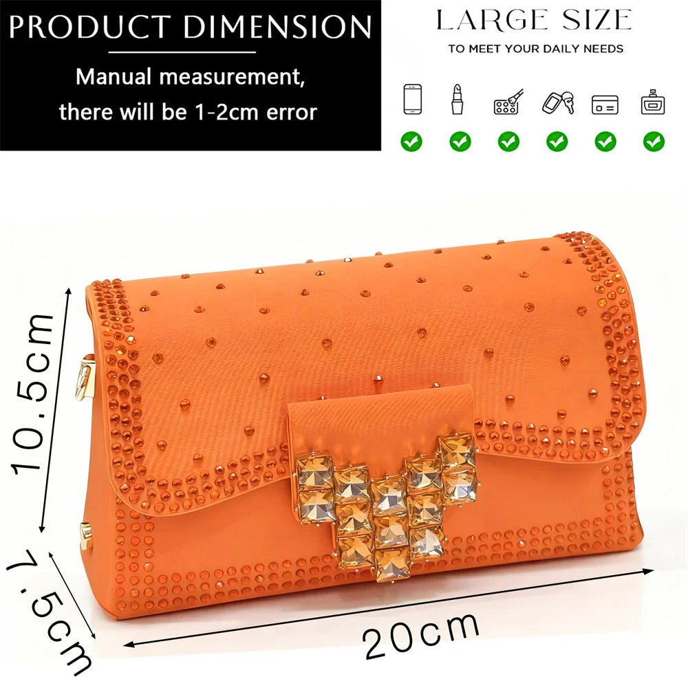 Purple Color Shoes and Bag Elegant Handbags and Medium Heel Shoes Beautiful Handmade Flowers For Wedding Party