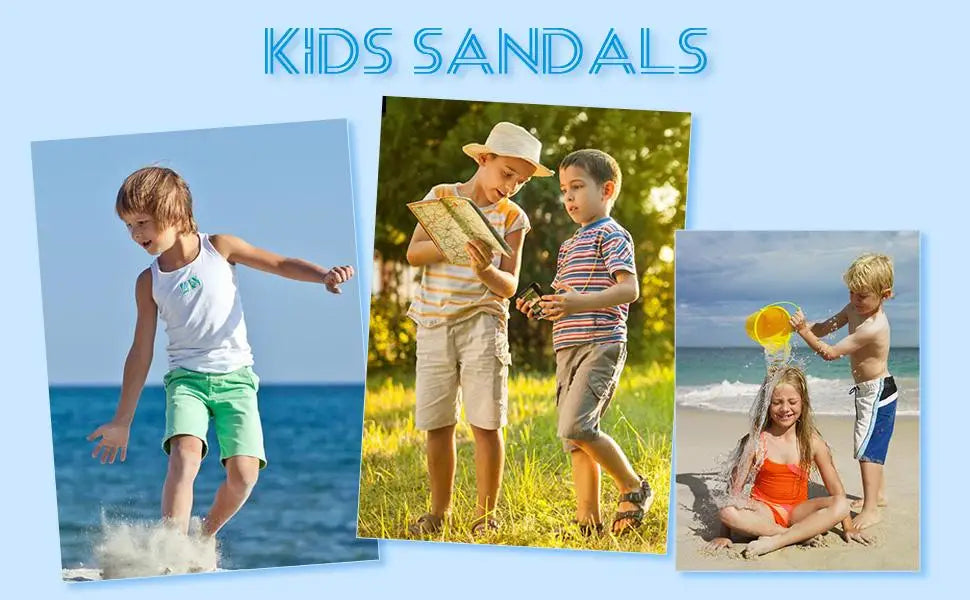 Boys Girls Sports Sandals Summer Kids Closed Toe Outdoor Sandals Athletic Water Shoes Sandals Child Pool Beach Sandals