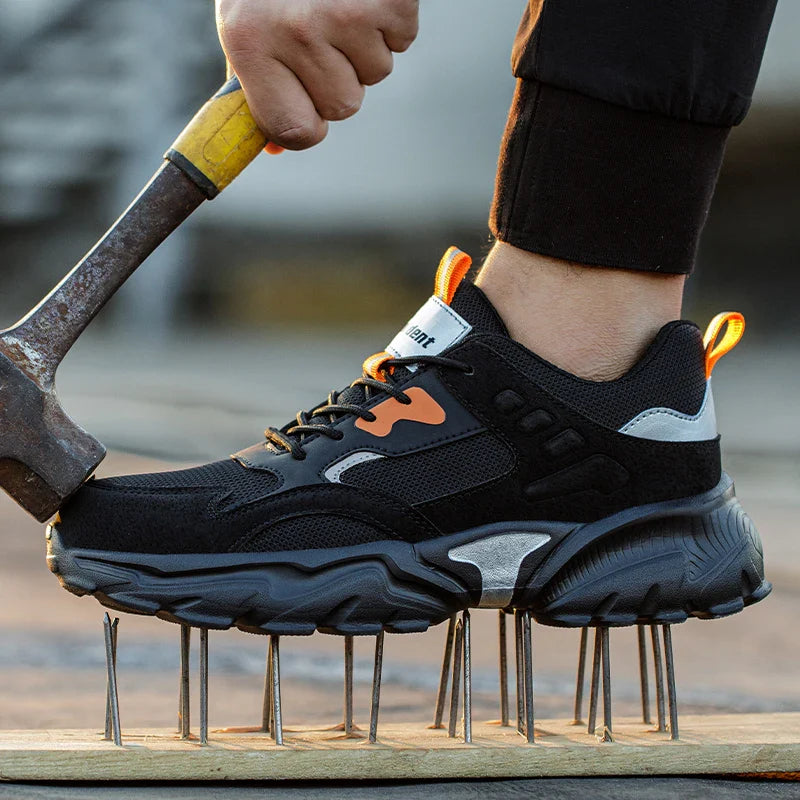 Men's safety shoes, work shoes, anti smashing and anti piercing work boots, indestructible safety boots