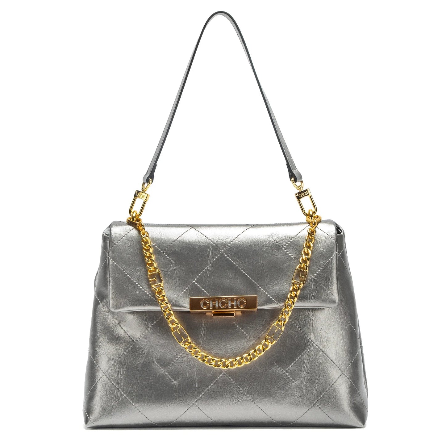 Women's Tote Bag 2026 Spring/Summer New Single Shoulder Bag Simple Black Diamond Grid Pattern Handbag