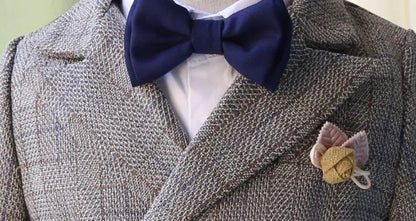 Children Photograph Suit Boys Jacket Pants Bowtie Flower 4PCS Wedding Suit NewBorn Kids Ceremony Party Tuxedo Dress Baby Costume