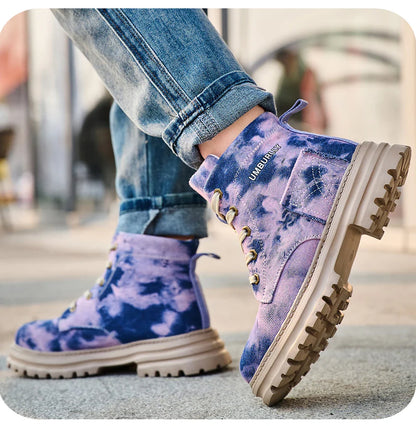 2025 New Fashion Women's Safety Shoes Smashing Steel Head Puncture Proof Kevlar Street Outdoor Light Women's Work Boots