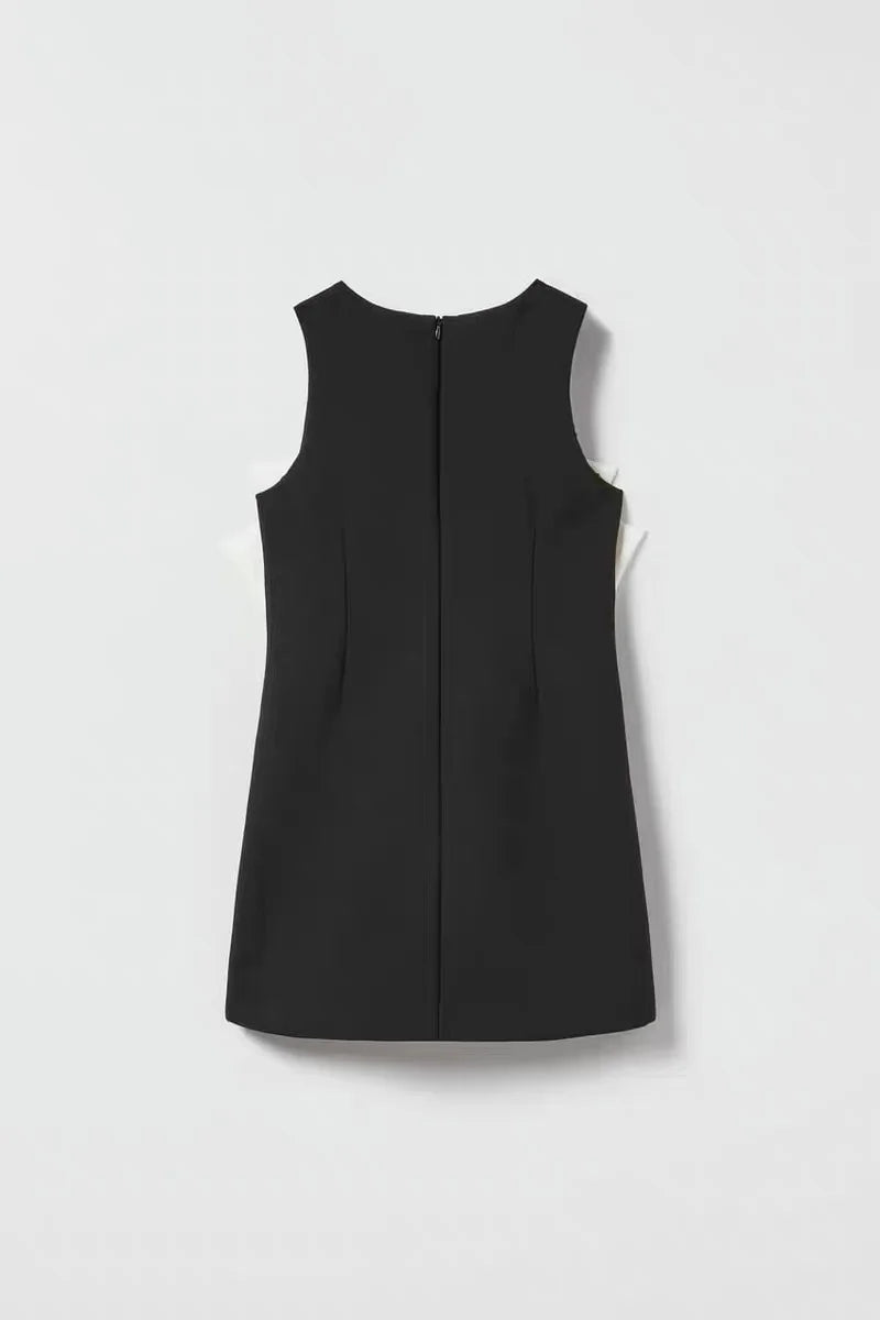Vestido de Bebê Menina Princesa com Colete Vestido Infantil com Laço Preto sem Mangas Vestidos de Festa Concurso Aniversário Roupas de Bebê 2-10A