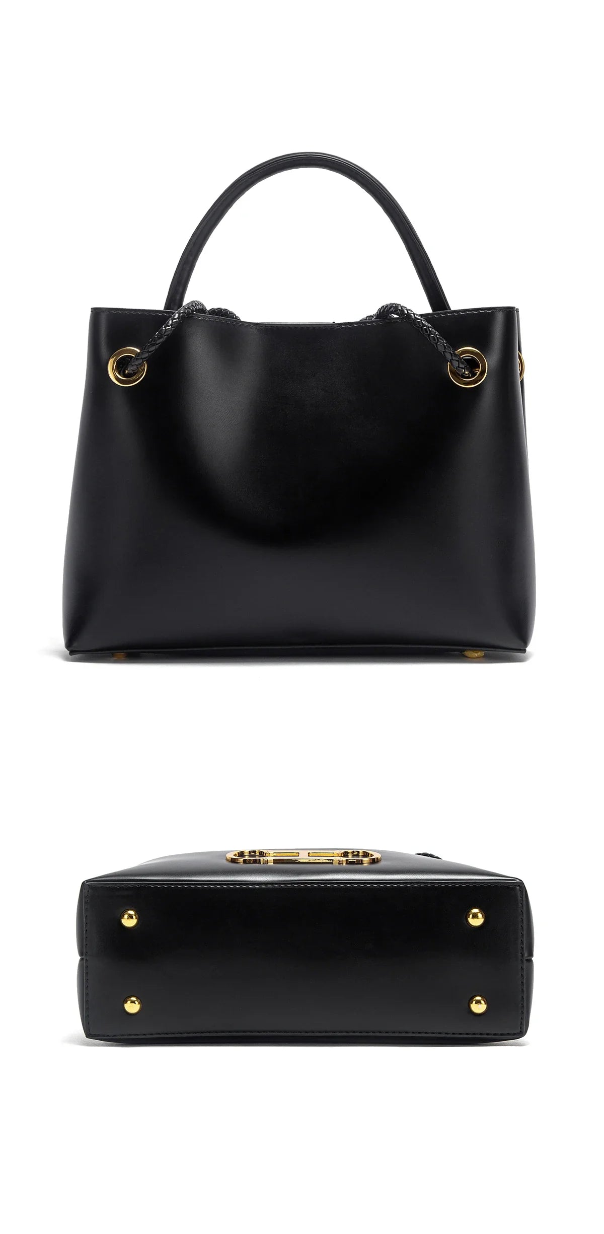 Women's handbag 2025 autumn new black minimalist tote bag dual-use commuting women's bag