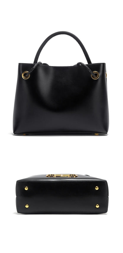 Women's handbag 2025 autumn new black minimalist tote bag dual-use commuting women's bag