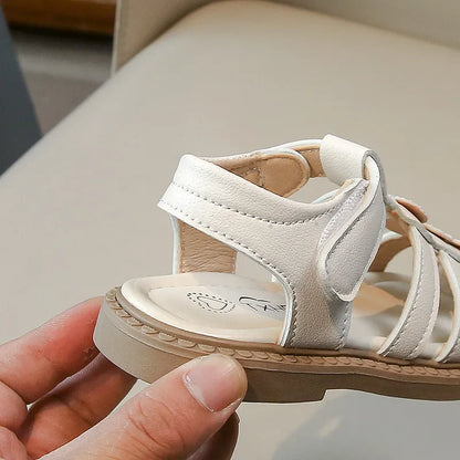 Kid Shoes Children Sandals Bling Heart-shape Summer Girl Princess Shoe Flat Heel Sandals Children Girls Performance Shoes I03022