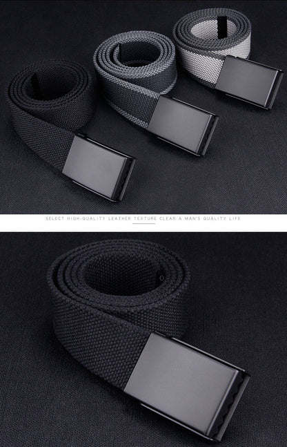 Plus LONG Size 160 150 140 130 120 110 cm Canvas Belts Men Black Automatic buckle Unisex Women Large Big Size Jeans Belts 2023