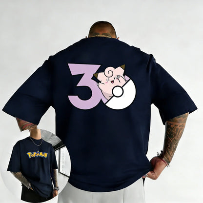 Printed T-shirt Summer Men's and Women's Loose Casual Hip Hop Trendy Short Sleeve Top