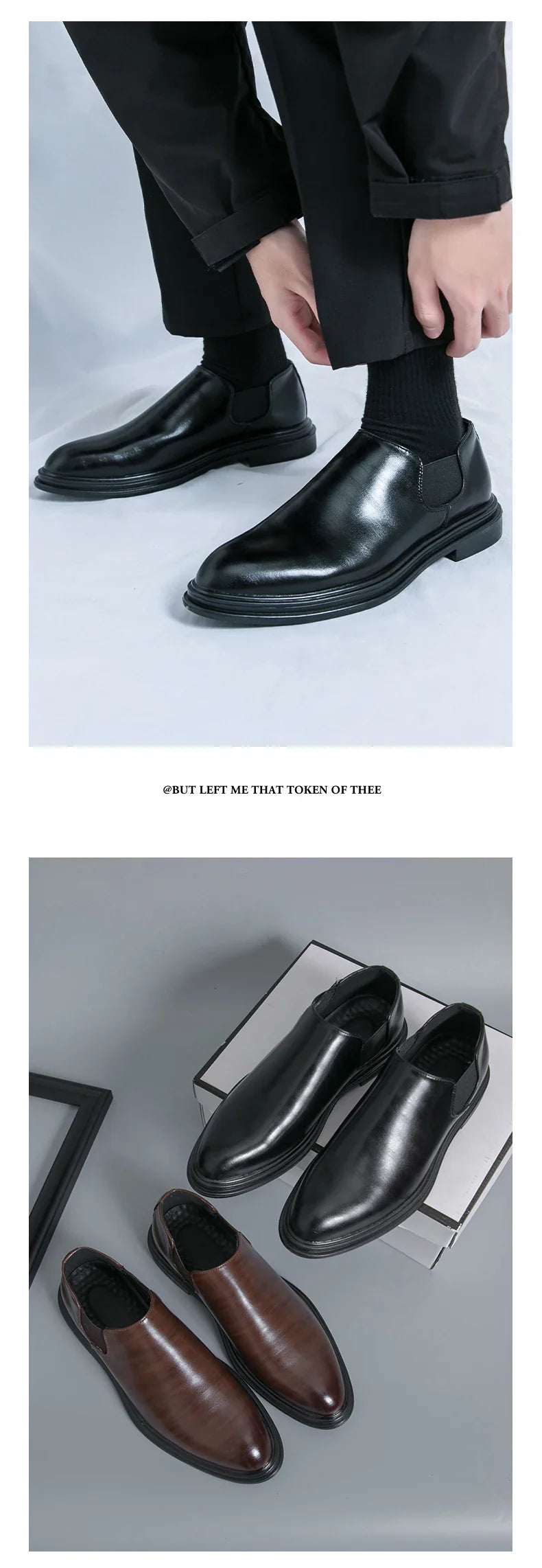 Men's riding boots British low-top short leather boots men's business formal leather shoes genuine leather casual Chelsea boots