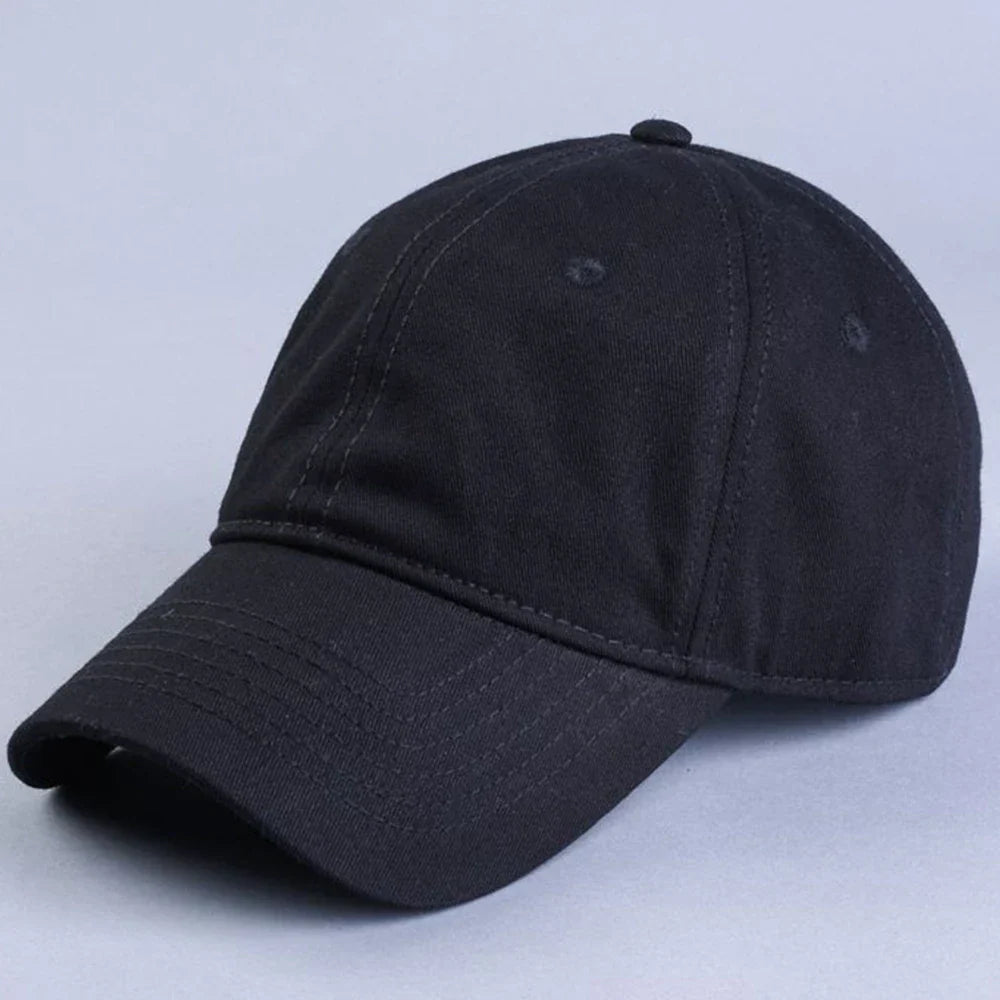 Oversize Baseball Caps 100% Cotton Summer Sports Sun Hats for Women Men Big Head Plain Large Snapback Cap Unisex