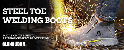 Steel Toe Safety Shoes for Men Women Slip Resistant Work Shoes Sneaker Outdoor Protective Work Shoes Outdoor Security Boots Men