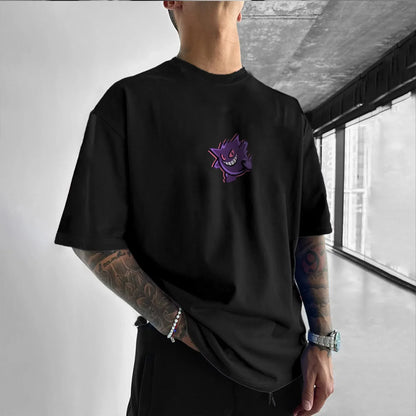Print T-shirt 2025 Summer New Men's Street Wear Loose Casual Trend Versatile Children's Parent-child Wear Top