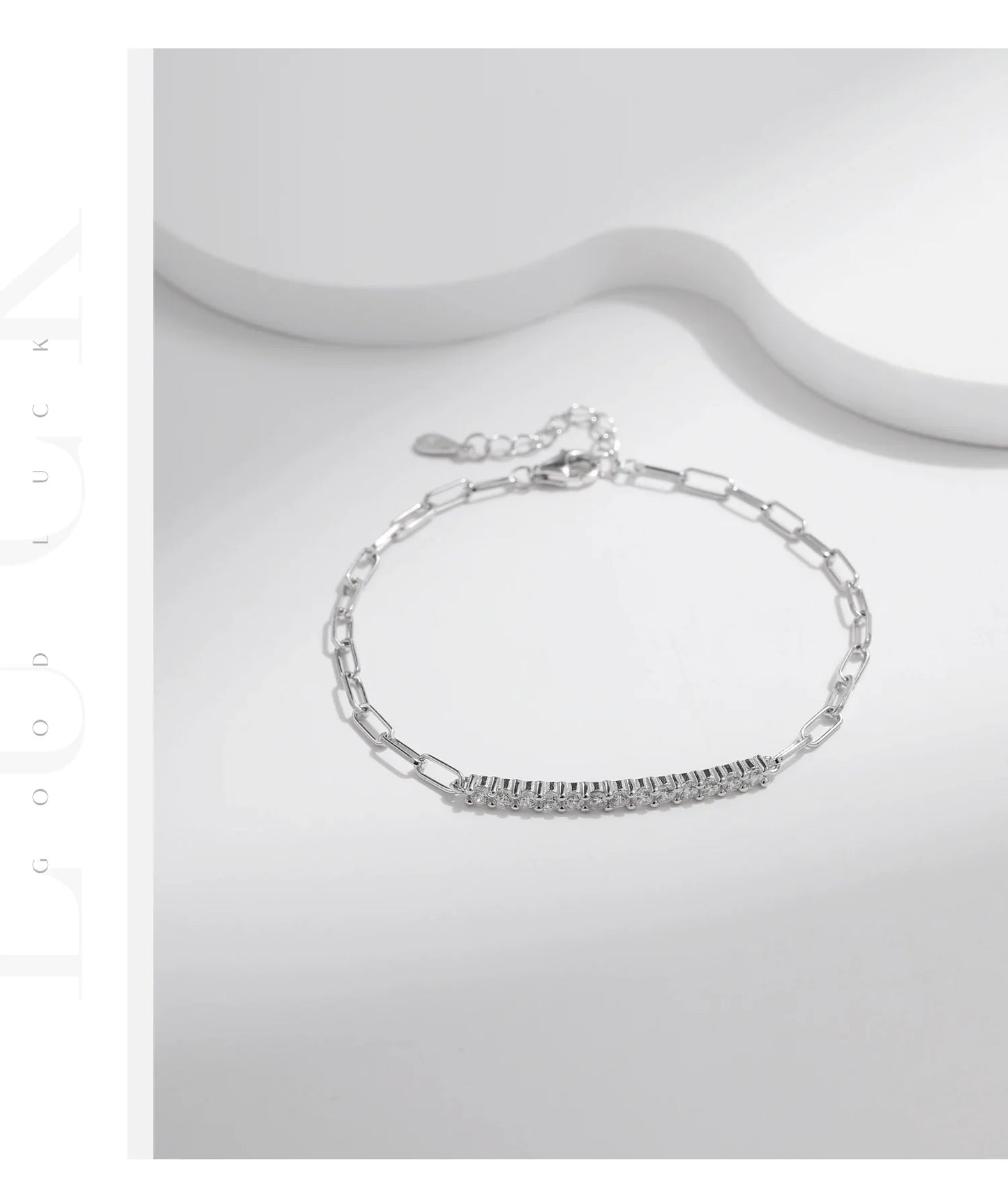 Sparkling D Color Moissanite Bracelet 925 Sterling Silver Lock Stackable Trendy Bracelets For Women Jewelry With Gift Box