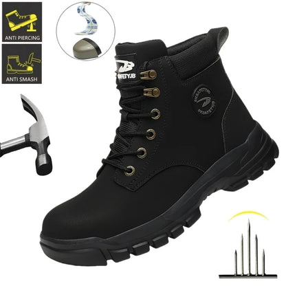 New Design Waterproof Safety Shoes Men Work Sneaker Steel Toe Shoes Puncture Proof  Safety Boots Male Lightweight Work Shoes